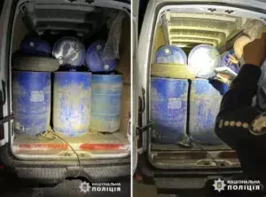 На Уманщині правоохоронці викрили водія, що перевозив 4 тисячі літрів спирту без документів