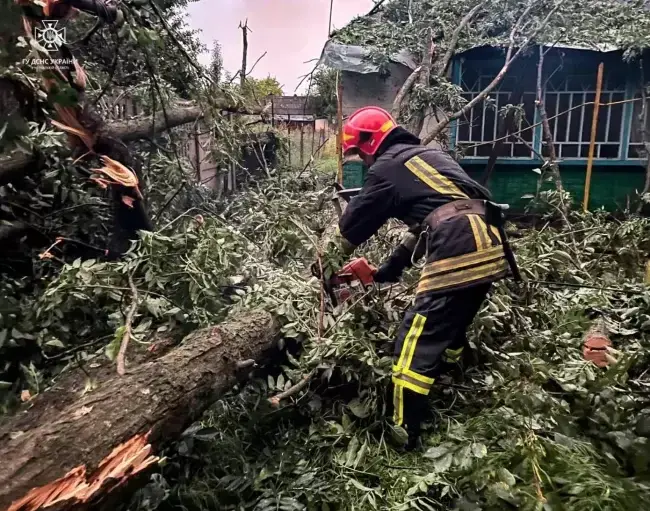 Рятувальники Черкащини долають наслідки негоди в області