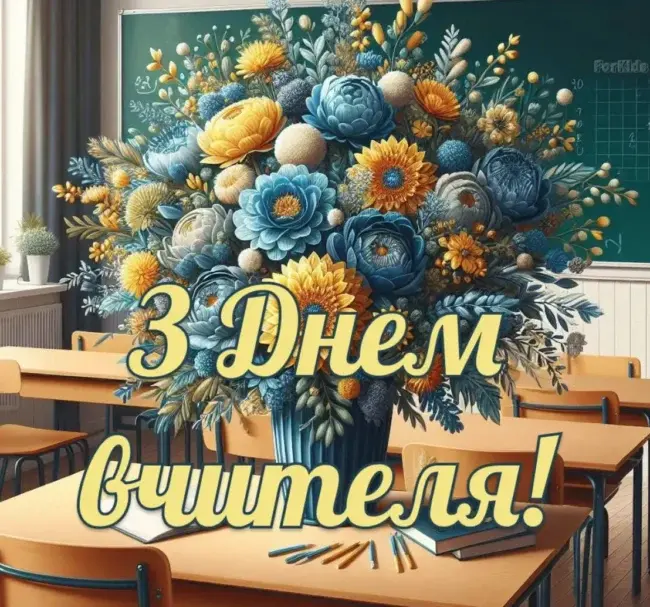 Привітання до Дня вчителя: листівки та вітання
