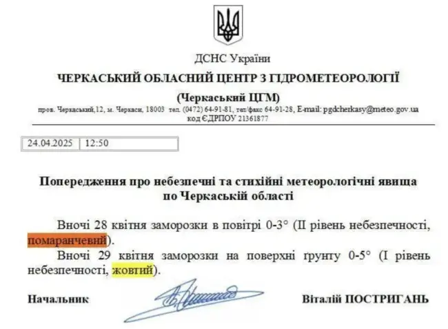 В Умані та області очікується похолодання: дощі, грози та заморозки вже найближчими днями
