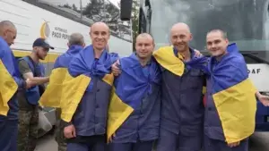 Умань радісно зустріла своїх героїв, звільнених з російського полону