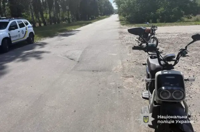 На Уманщині мотоцикліст утік з місця ДТП, залишивши травмованого чоловіка