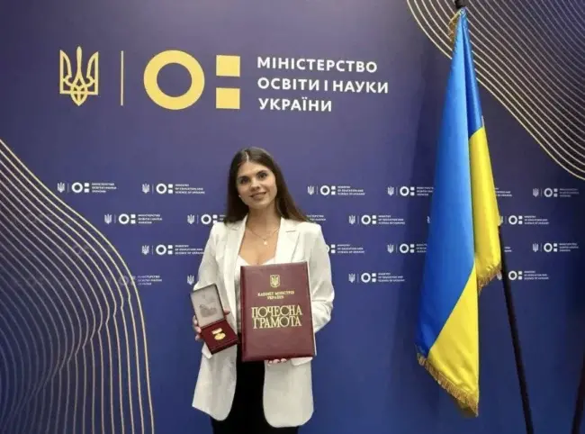 Дарія Ольховецька з Умані лавреатка конкурсу «Учитель року – 2025»