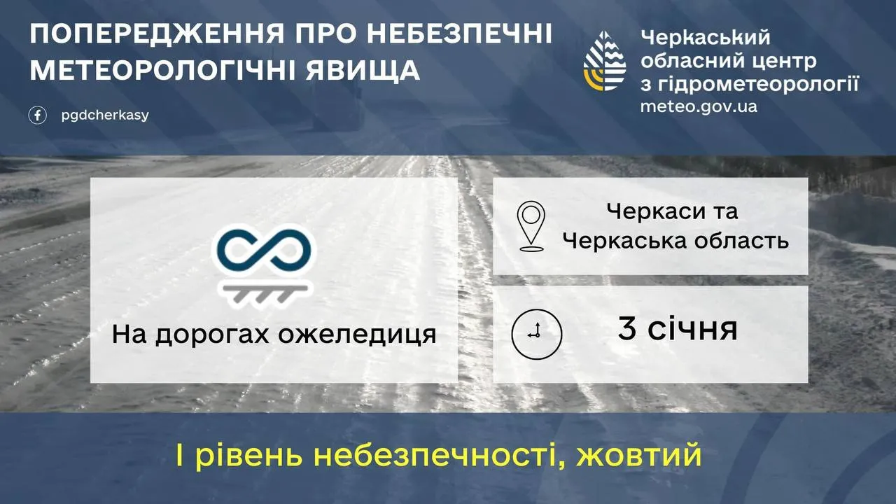 В Умані та області 3 січня оголошено "жовтий" рівень небезпеки: що відомо