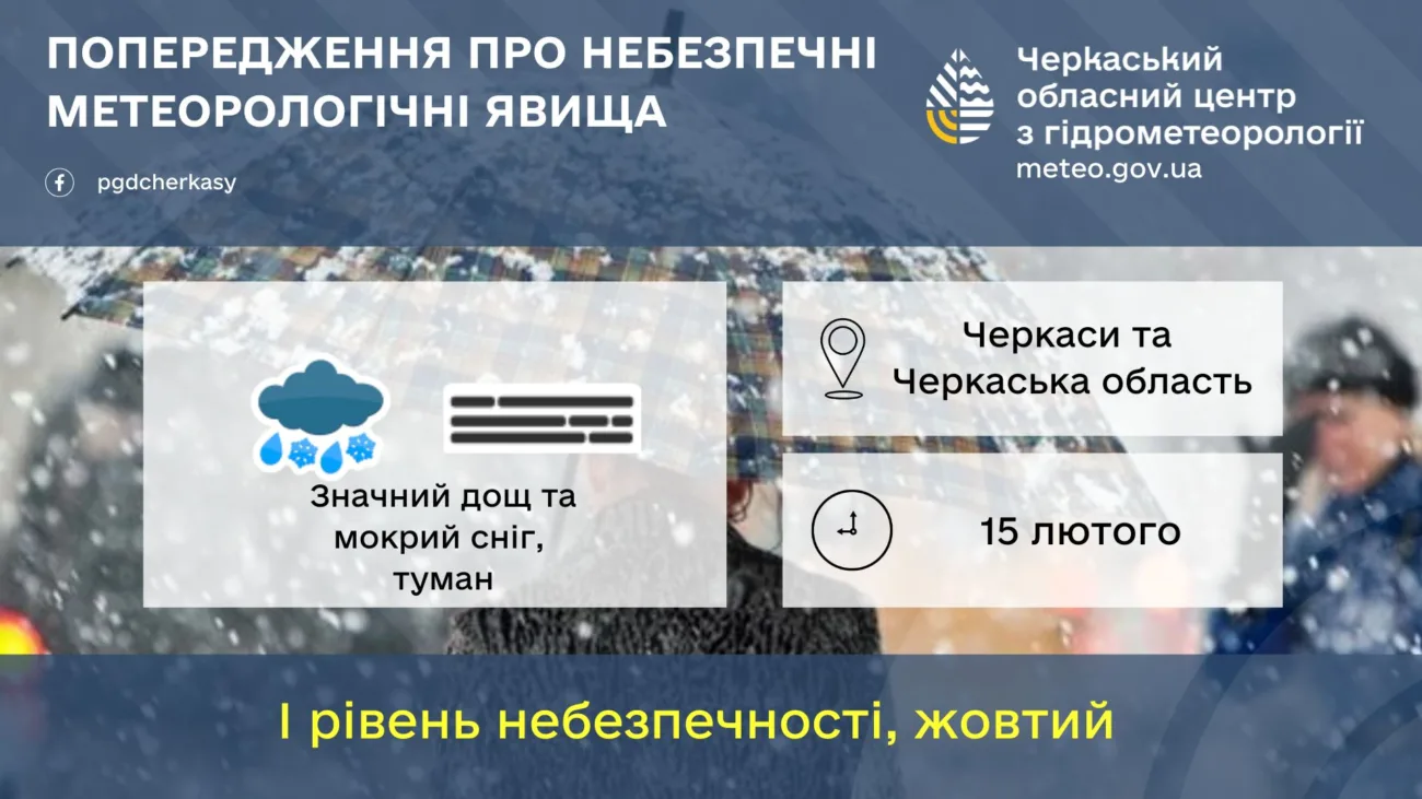 В Умані та області оголошено "жовтий" рівень небезпеки через значне погіршення погодних умов: що відомо