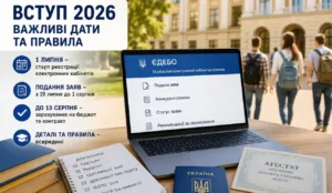 Вступна кампанія-2026: що потрібно зробити абітурієнтам з 1 липня
