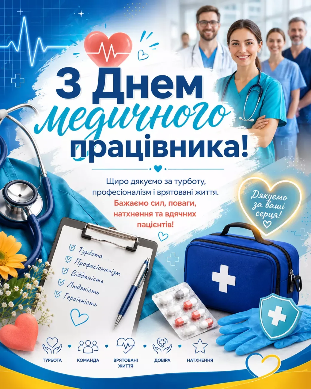 День медика 2026 в Україні: найкращі привітання у Viber, Telegram, прозі та віршах