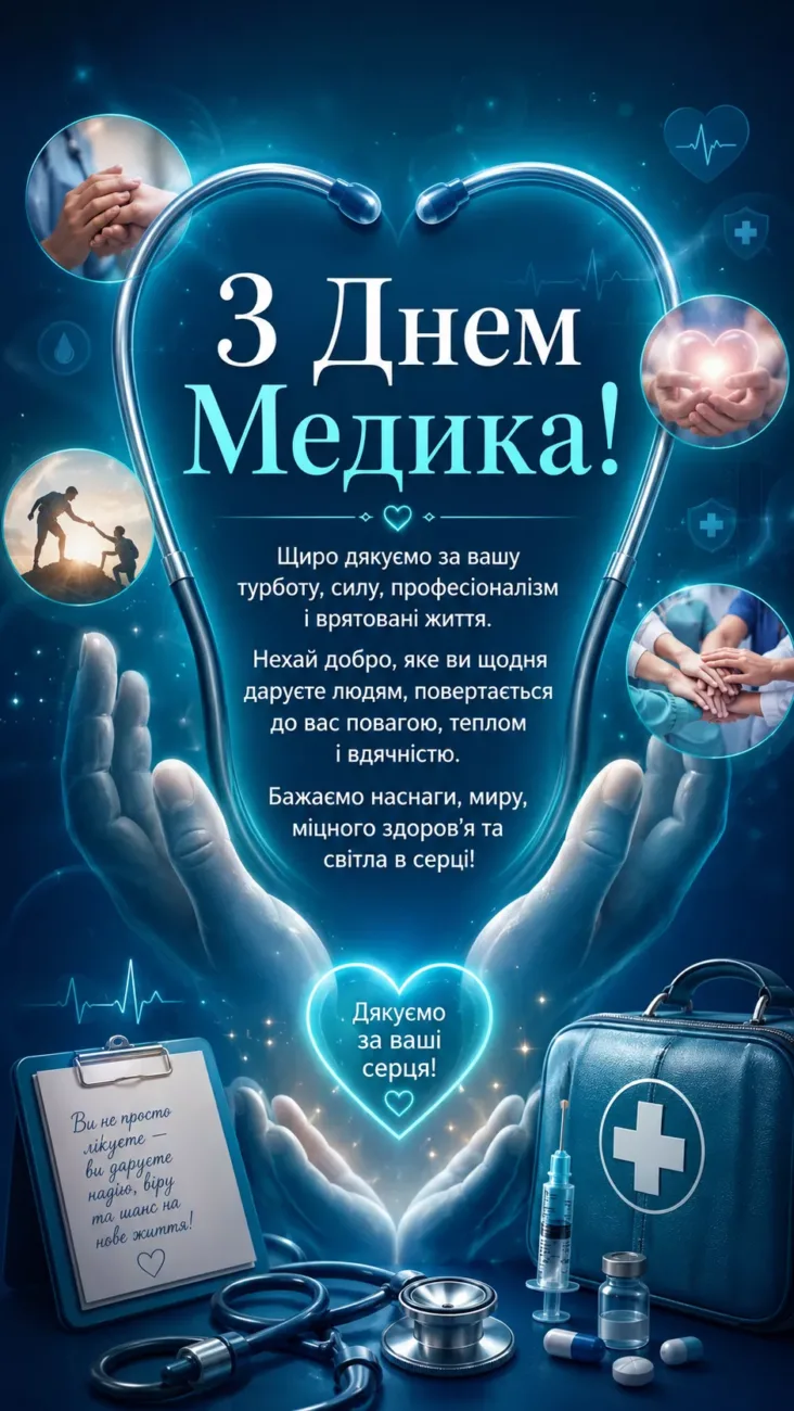 День медика 2026 в Україні: найкращі привітання у Viber, Telegram, прозі та віршах
