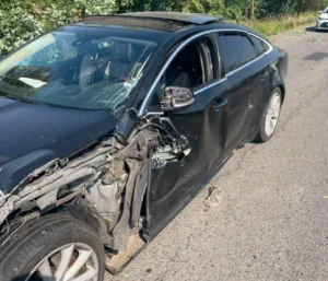 ДТП біля Умані: водій Jaguar в’їхав у дві автівки, а від перевірки на алкоголь відмовився