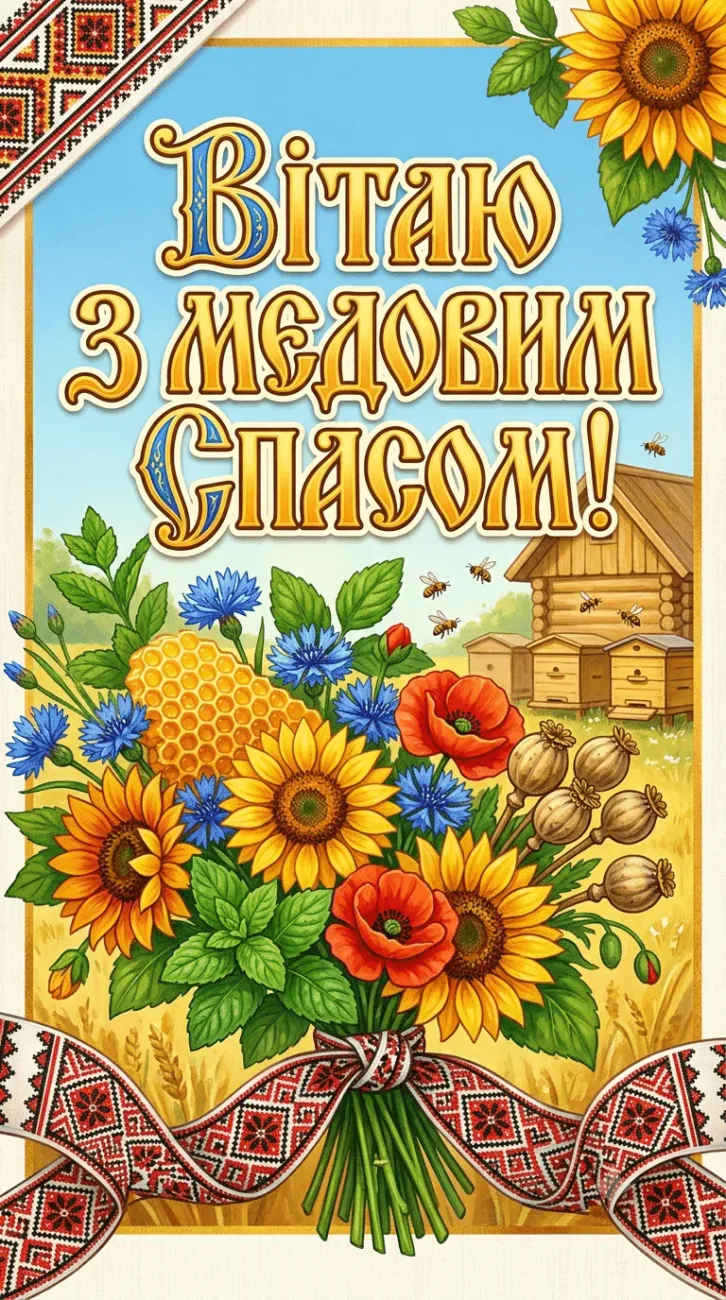 Привітання з Медовим Спасом 2026: добрі побажання на перший Спас