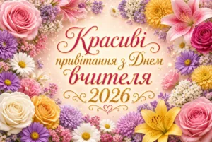 Красиві привітання з Днем вчителя 2026