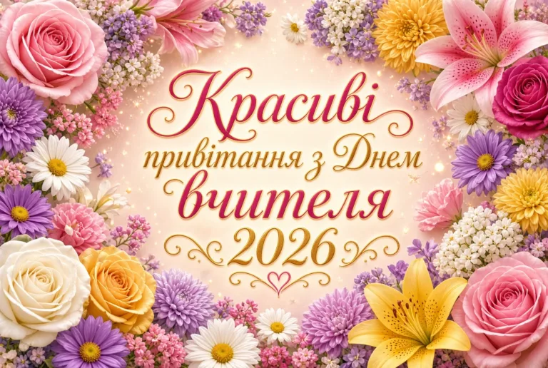 Красиві привітання з Днем вчителя 2026