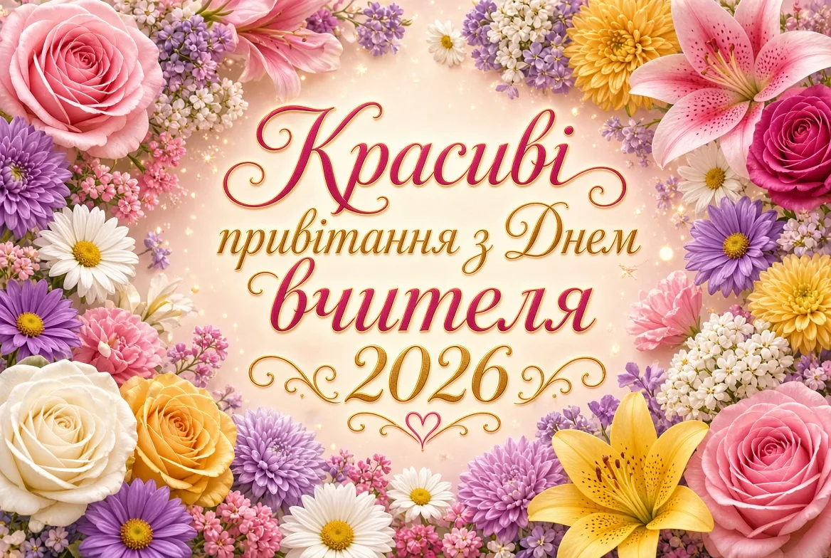 Красиві привітання з Днем вчителя 2026
