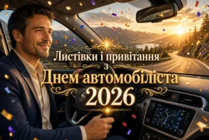 Листівки і привітання з Днем автомобіліста 2026