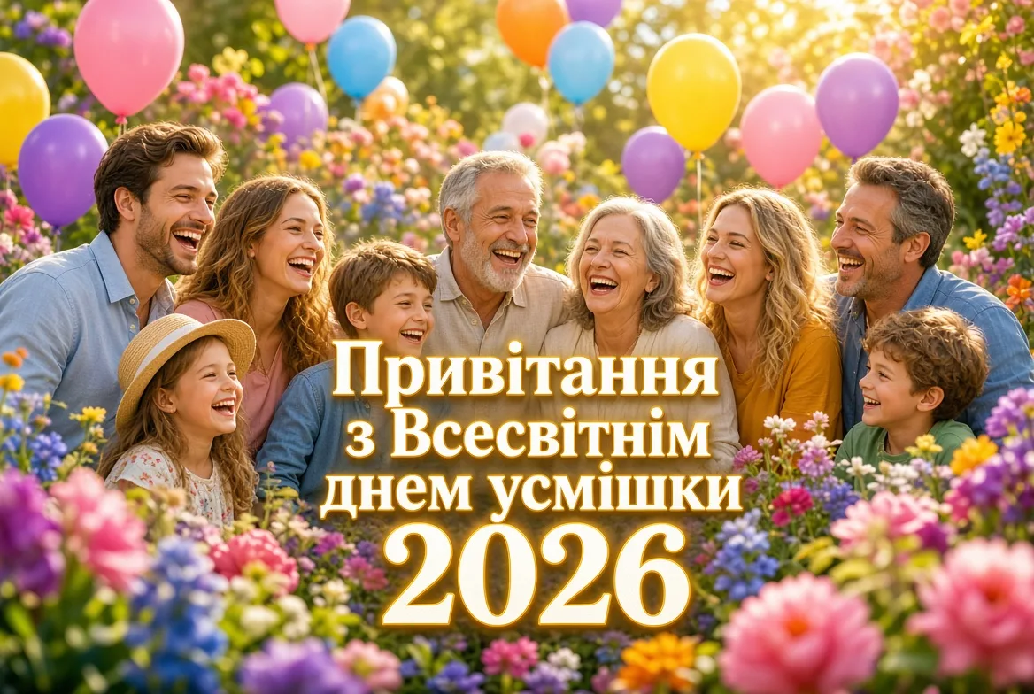 Привітання з Всесвітнім днем усмішки 2026